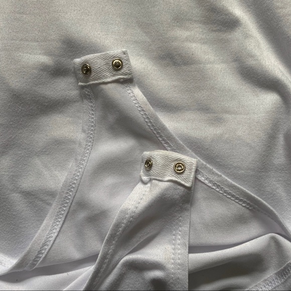 white bodysuit with shoulder cutouts - Picture 4 of 4